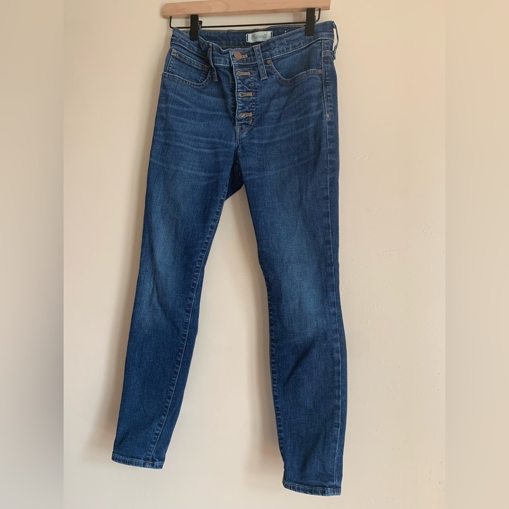 Madewell Blue Denim Jean Women Size 27 High Rise Skinny Jean Pant Bottom